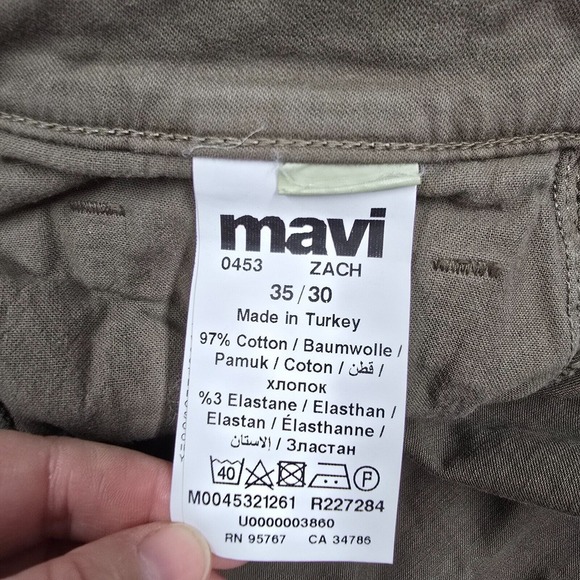 Mavi Jeans Mens 35x30 Green Zach Straight Leg Stretch Midrise Preppy - Picture 5 of 12